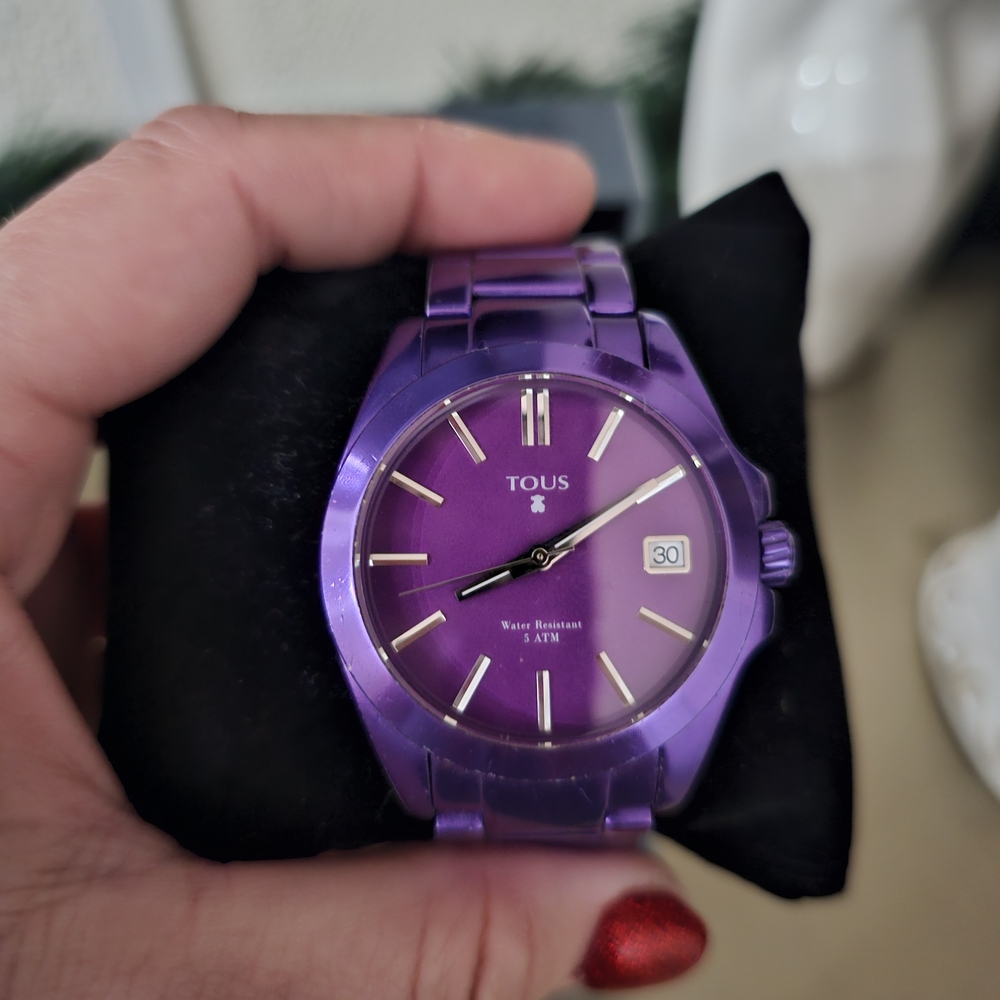Tous Purple Stainless Steel Women's Watch